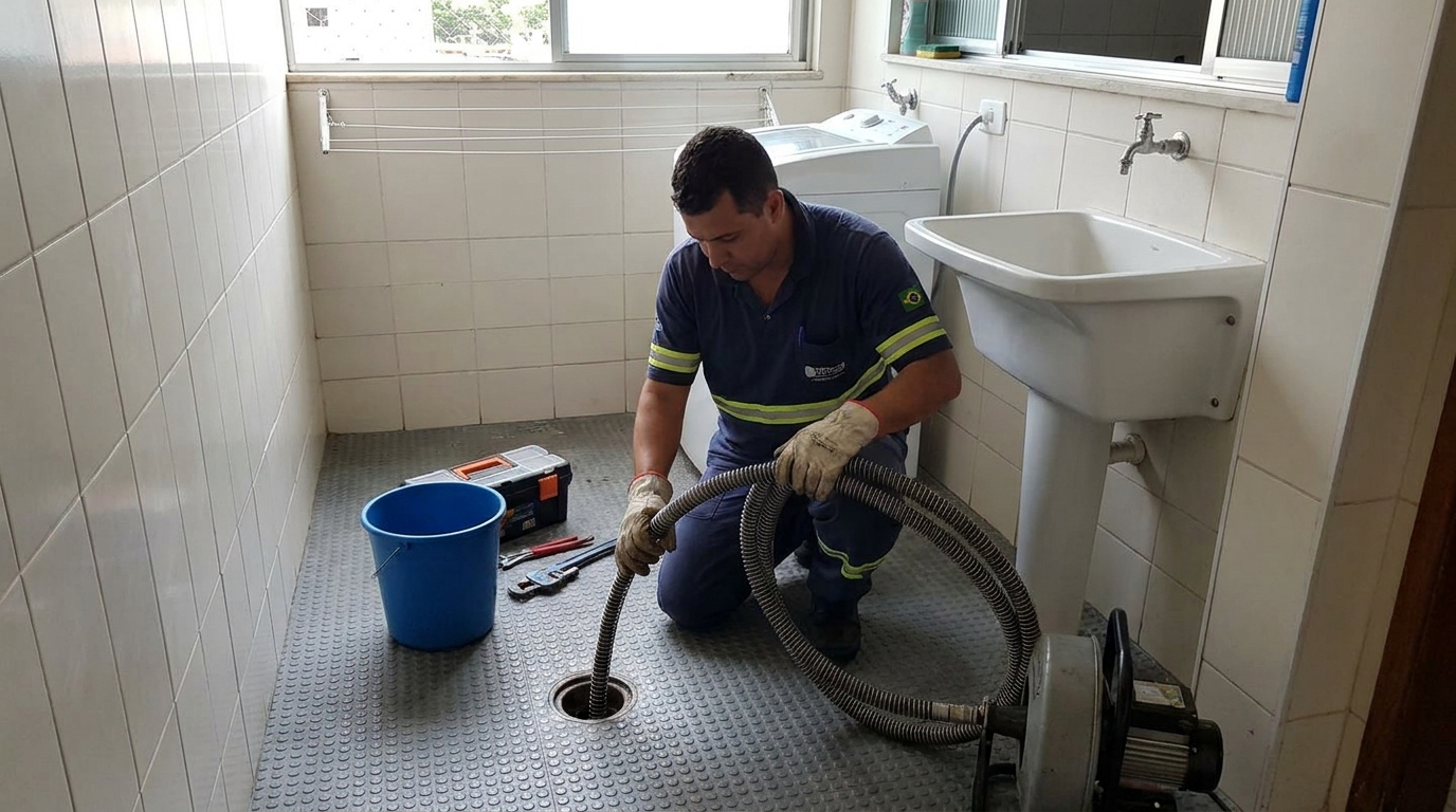 Desentupimento de ralo residencial em Manaus‑AM